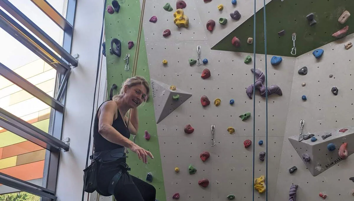 Kletterwand Liefrauenschule | © DAV Sigmaringen, Elena Tögel