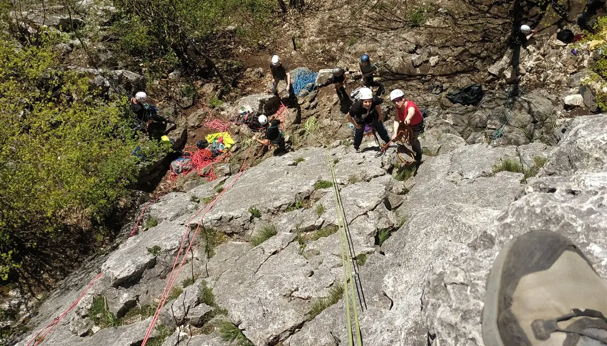 Mehrseillängenkurs DAV Sigmaringen Donautal 2024 | © DAV Sigmaringen / Elena Besch