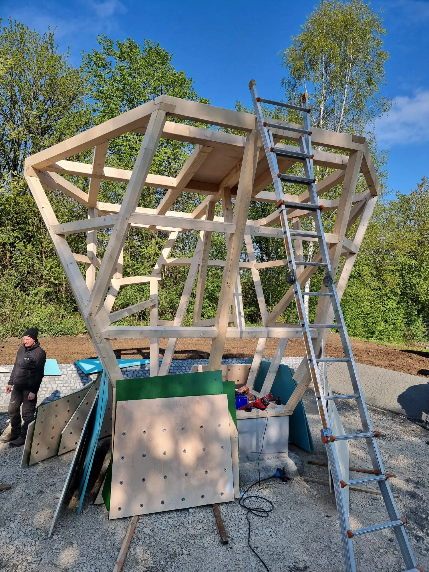 Bolderturm, Rohbau | © DAV Sigmaringen, Robert Wolf