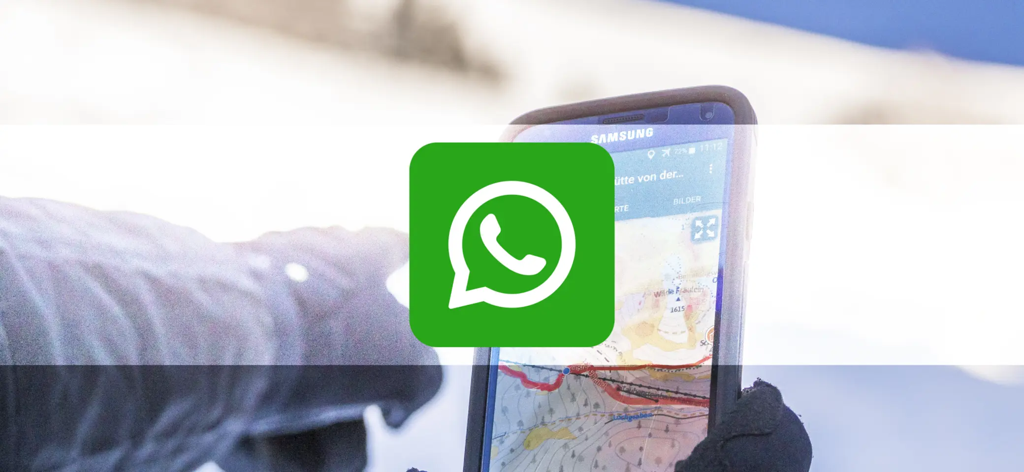 Handy mit Whatsapp-Logo | © DAV /Silvan Metz