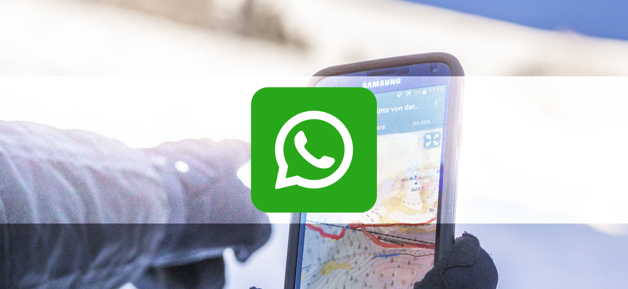 Handy mit Whatsapp-Logo | © DAV /Silvan Metz