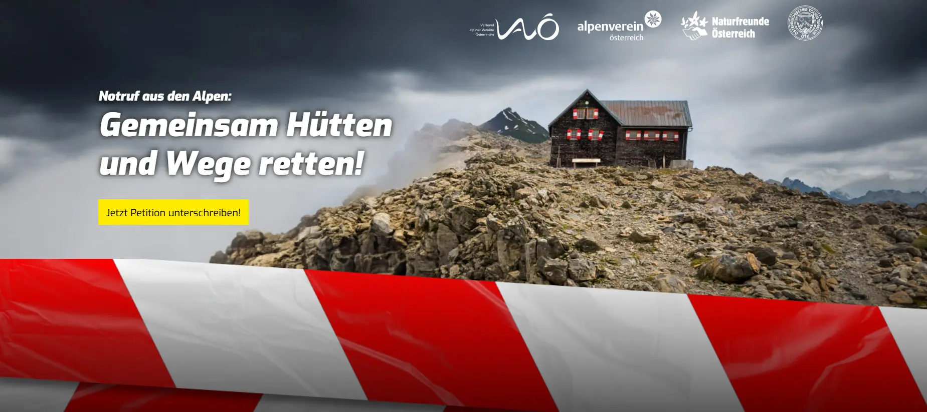 Petition: Gemeinsam Hütten und Wege retten | © VAVÖ